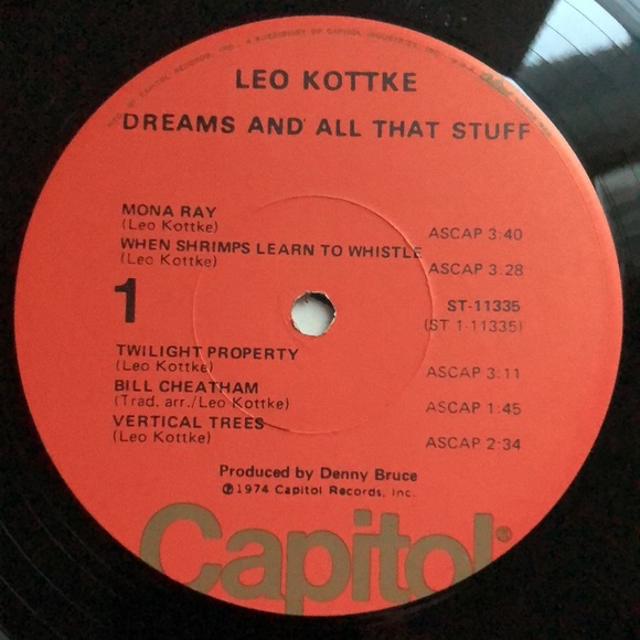 Leo Kottke Dreams And All That Stuff Vinyl Lp '74 - Picture 4 of 8